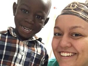 For the second consecutive year, Tiana Peterson spent her spring break assisting patients in Haiti. Her patients included several children.